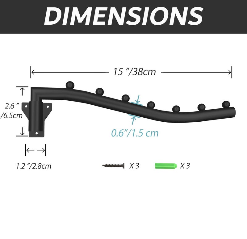 Conwithna Folding Clothes Hanger Rack Swing Arm Hook Holder Clothing Hanging Garment Drying Closet Rod Storage Organizer Wall Mount Space Saving for Closet Organizer  Bathroom  Bedroom  Laundry Room Black - Image 5